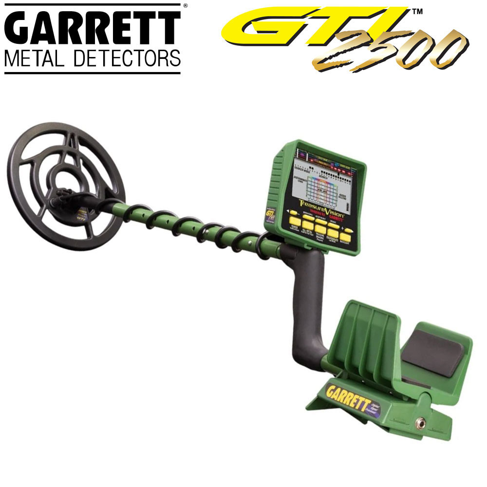 Garrett GTI 2500 1 Détecteur de métaux Garrett GTI 2500 complet avec disque de détection concentrique et repose-bras.