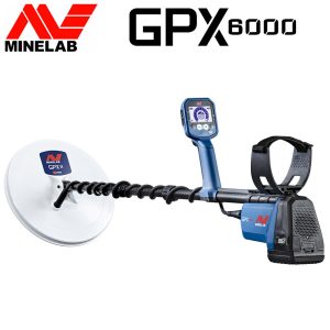 Détecteur d'or Minelab GPX 6000 complet avec canne télescopique en carbone et disque monté