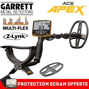 détecteur de métaux Garrett ACE Apex avec technologie sans fil Z-Lynk et protection écran incluse