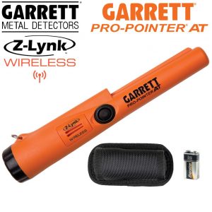 Pointeur sans fil Garrett Pro-Pointer AT Z-Lynk avec son étui de ceinture noir et sa pile 9V