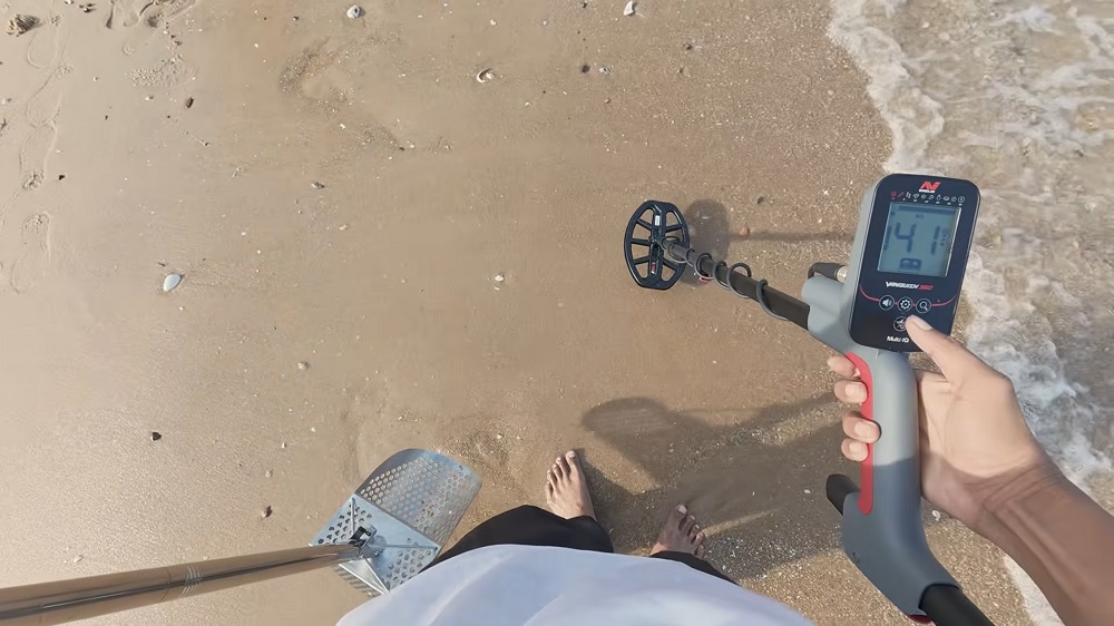 minelab vanquish 360 test plage sable mouille